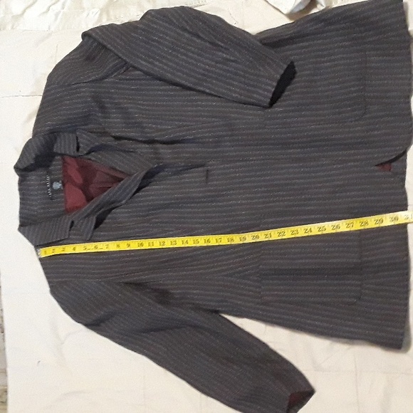 Vintage Lane Bryant Brown Pinstripe Blazer 16 - Picture 5 of 8